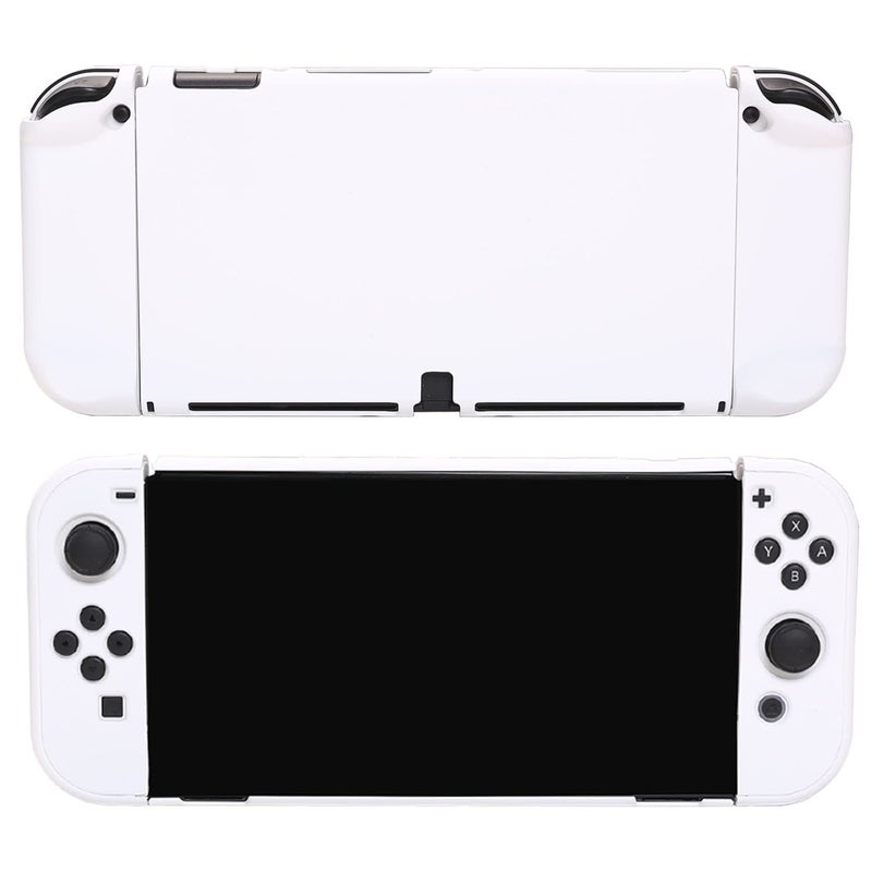 COMCOOL Dockable Case for Nintendo Switch OLED 2021 - Cute Protective Cover Accessories for Nintendo Switch OLED and Joy-Con Controller with Screen Protector Thumb Grips - White - Image 5